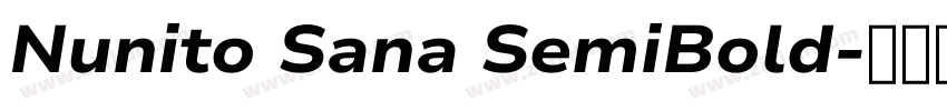 Nunito Sana SemiBold字体转换 Nunito Sana SemiBold字体转换